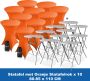 Kylians Statafel x 10 + Statafelrok Oranje x 10 ∅ 80-85 x 110 cm – Statafels Inklapbaar – Robuust + Weerbestendige Cocktailtafel + Stretch Hoes Tafelrok – Makkelijk op te bergen Inklapbare Partytafel – Evenement en Feest Tafel - Thumbnail 2