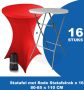 Kylians Statafel x 16 + Statafelrok Rood x 16 ∅ 80-85 x 110 cm – Statafels Inklapbaar – Robuust + Weerbestendige Cocktailtafel + Stretch Hoes Tafelrok – Makkelijk op te bergen Inklapbare Partytafel – Evenement en Feest Tafel - Thumbnail 2