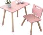 KYWAI SHOP YOLO Kindertafel met stoeltjes tafeltje met 1 stoel Peuters tafel Kindermeube Roze - Thumbnail 1