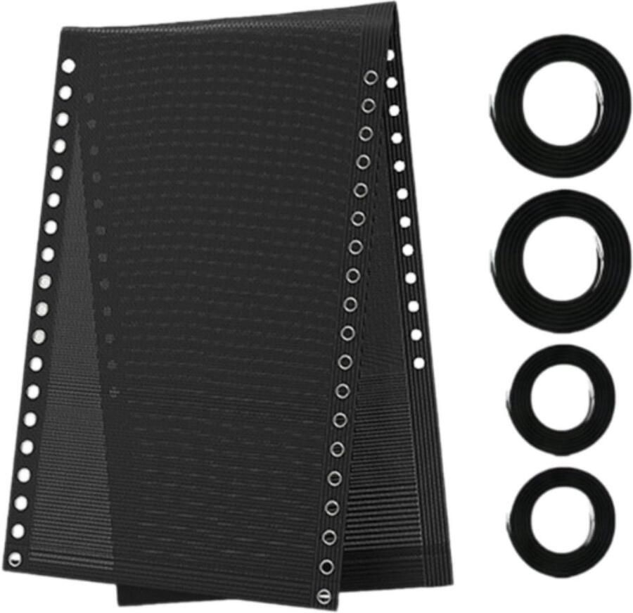 KZQ Opvouwbare stof voor ligstoel Vervangende stof voor stoel Vervangende stof voor strandstoel Inclusief 4 bungee-koorden Accessoires voor ligstoel 63 x 17 inch Reparatieset voor stof voor ligstoel en gaas Voor terrasstoelen ligstoele