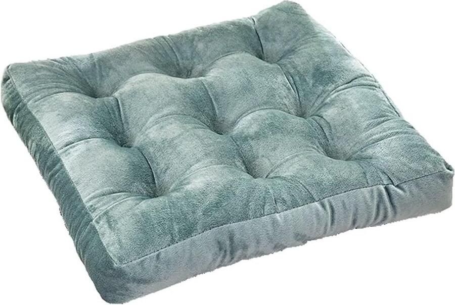 KZQ Stoelkussen Kussen voor eenpersoons eetkamerstoel Zacht zitkussen voor binnenkeukenstoel 38x38cm Vierkant eetkamerstoelkussen Verdikt Kristalfluweel Eetkamerstoelkussen Lichtgroen