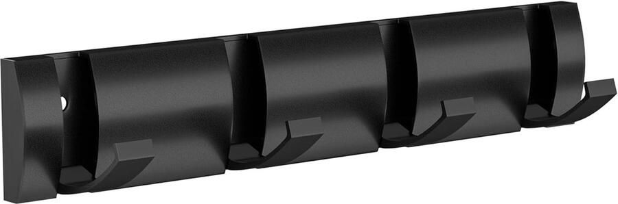 KZQ Wandkapstok Haken Kapstok Opvouwbare kapstokhaken Kapstok met telescopische haken Ruimtebesparende aluminium kapstok Haakstang voor entree badkamer hoeden handdoeken Zwart