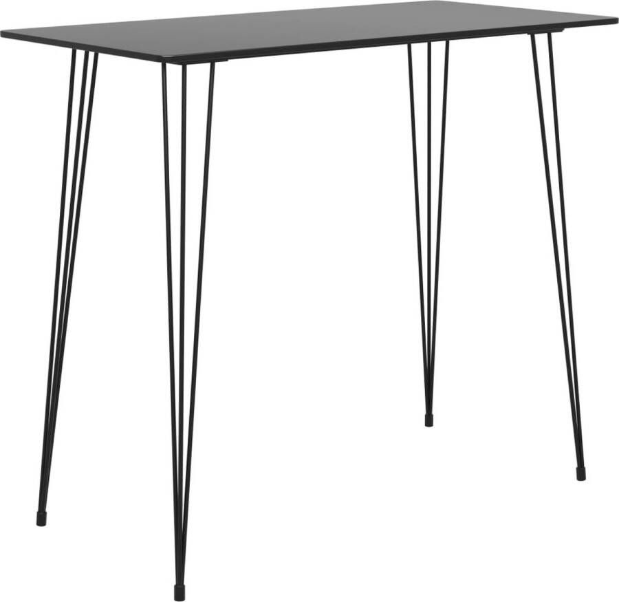 La Dolce Vita 5-delige Bartafel met stoelen Barmeubelset Barhoek set Hoge tafel met krukken Bistro set met tafel en stoelen zwart en wit