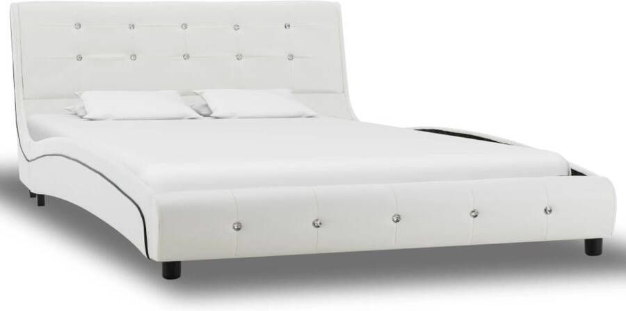 La Dolce Vita Bed met traagschuim matras kunstleer wit 120x200 cm