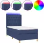 Dolce Vita La Boxspring met matras en LED stof blauw 80x200 cm - Thumbnail 2