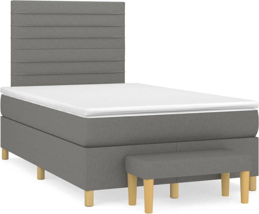 Dolce Vita La Boxspring met matras stof donkergrijs 120x200 cm