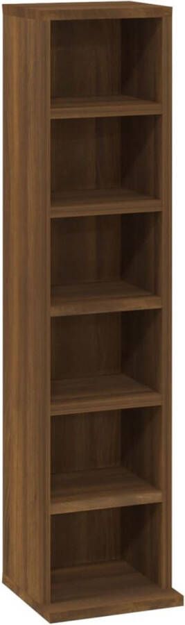 La Dolce Vita Cd-kast 21x20x88 cm bewerkt hout bruineikenkleurig