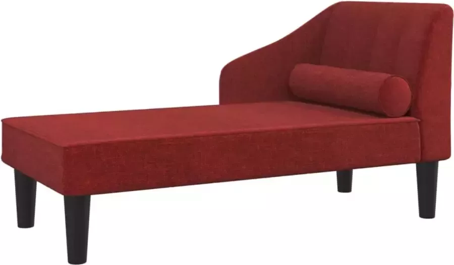 La Dolce Vita Chaise longue met bolster stof wijnrood