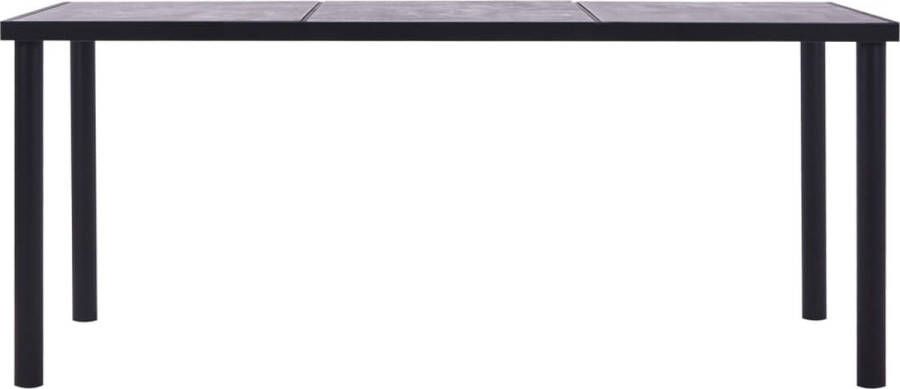 La Dolce Vita Eettafel 200x100x75 cm MDF zwart en betongrijs