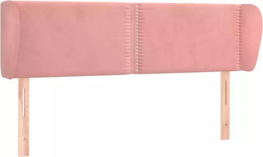 La Dolce Vita Hoofdbord met randen 147x23x78 88 cm fluweel roze