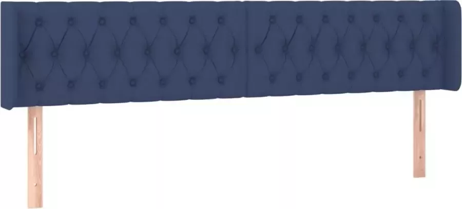 La Dolce Vita Hoofdbord met randen 183x16x78 88 cm stof blauw