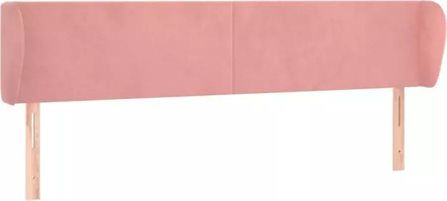 La Dolce Vita Hoofdbord met randen 203x23x78 88 cm fluweel roze