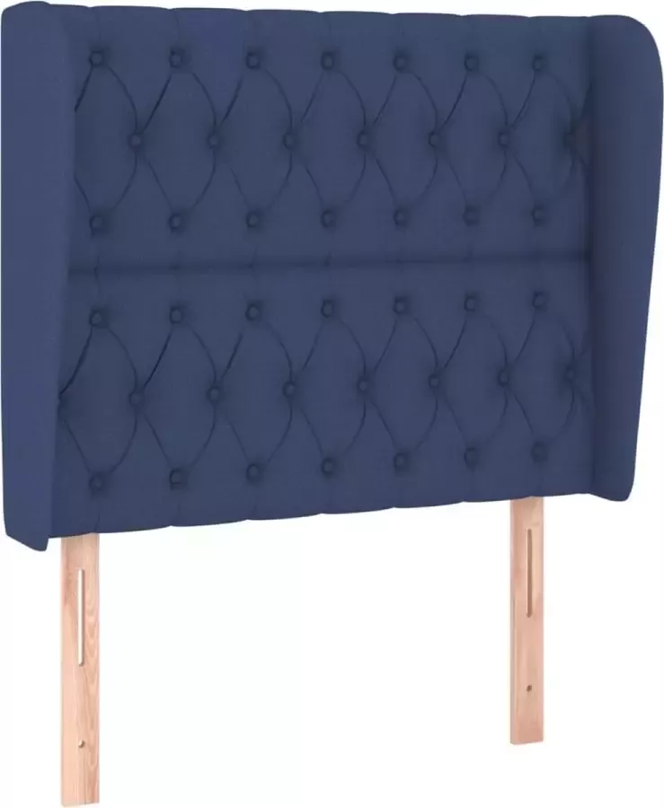 La Dolce Vita Hoofdbord met randen 93x23x118 128 cm stof blauw