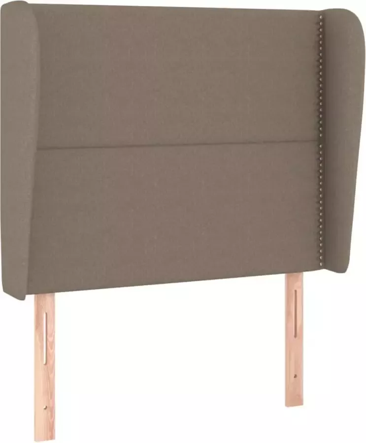 La Dolce Vita Hoofdbord met randen 93x23x118 128 cm stof taupe