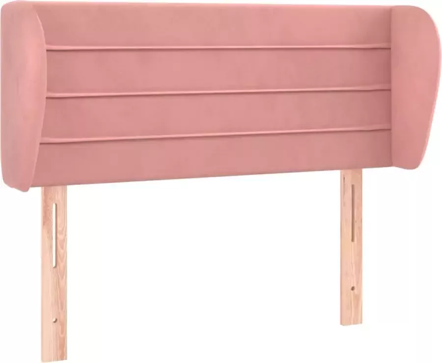 La Dolce Vita Hoofdbord met randen 93x23x78 88 cm fluweel roze