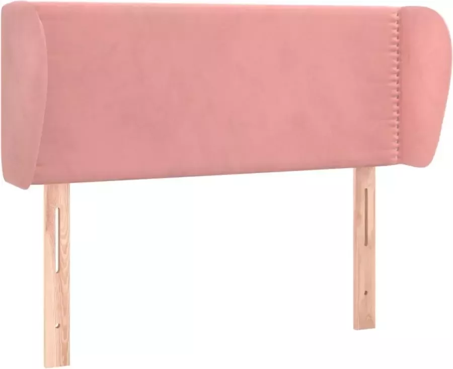 La Dolce Vita Hoofdbord met randen 93x23x78 88 cm fluweel roze