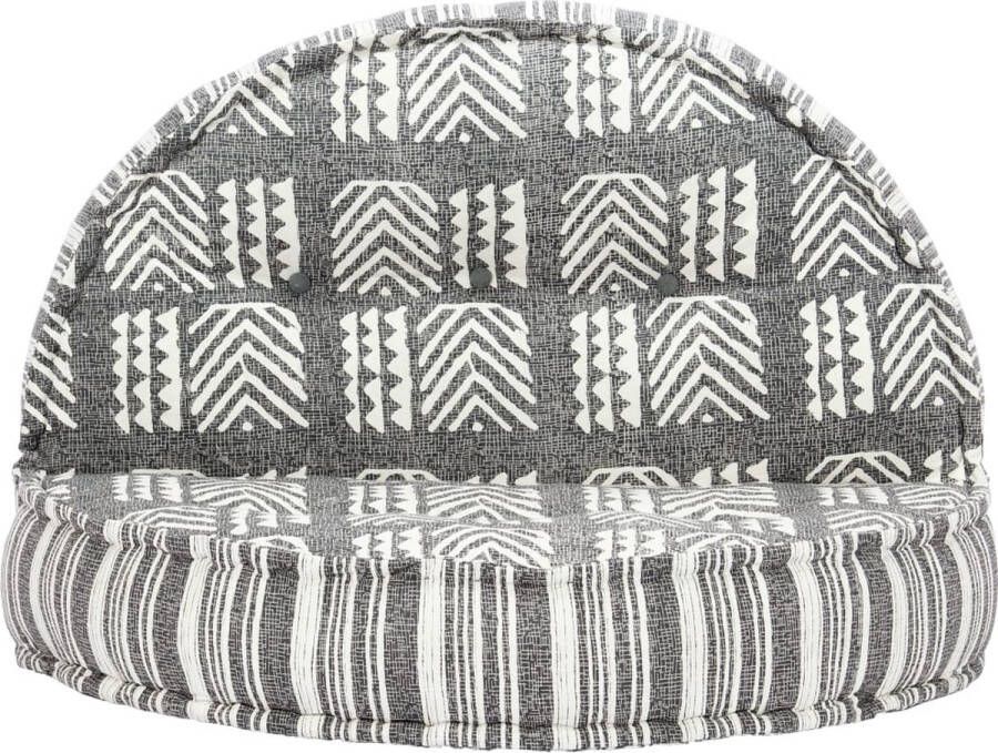 La Dolce Vita Poef 100x20 cm stof gestreept grijs