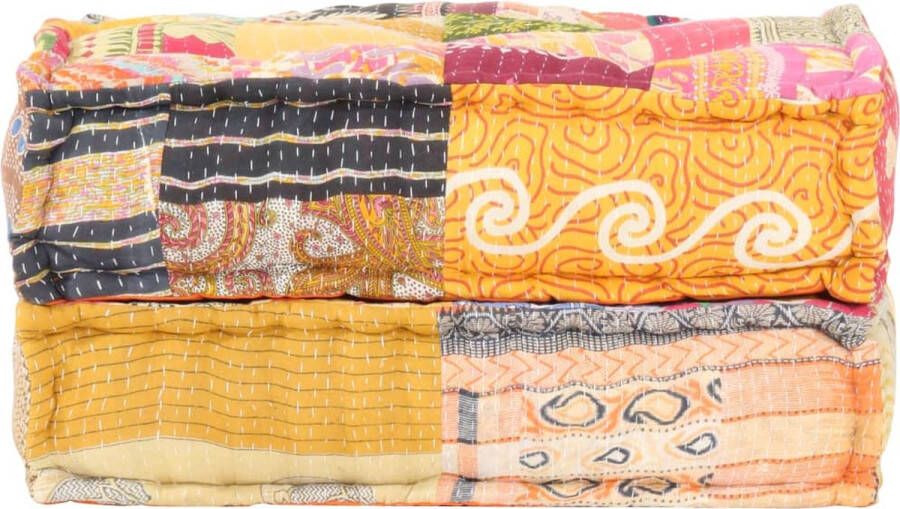 La Dolce Vita Poef 60x70x36 cm stof patchwork