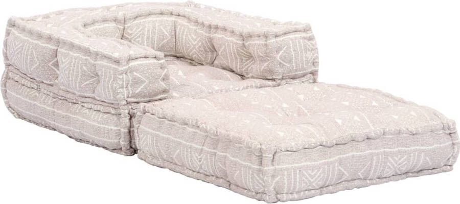 La Dolce Vita Poef modulair stof beige