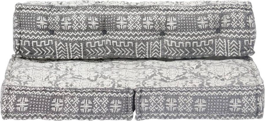 La Dolce Vita Poef stof lichtgrijs