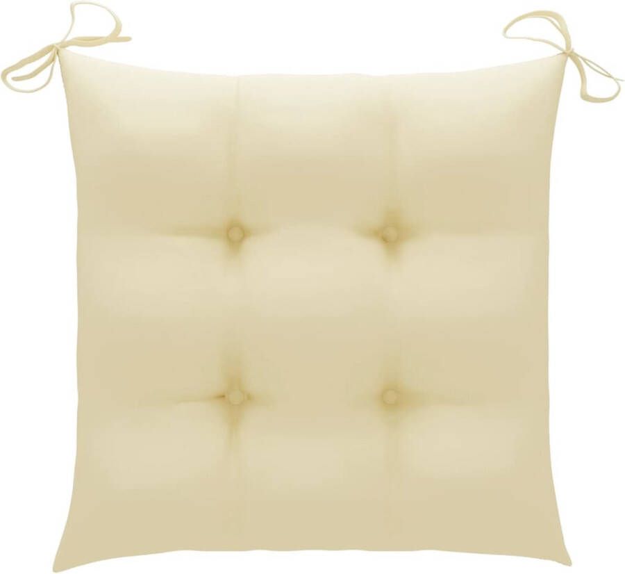 La Dolce Vita Stoelkussens 2 st 40x40x7 cm stof crèmewit