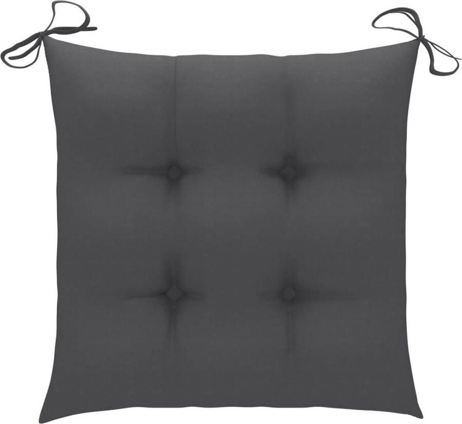 La Dolce Vita Stoelkussens 2 st 50x50x7 cm oxford stof antracietkleurig