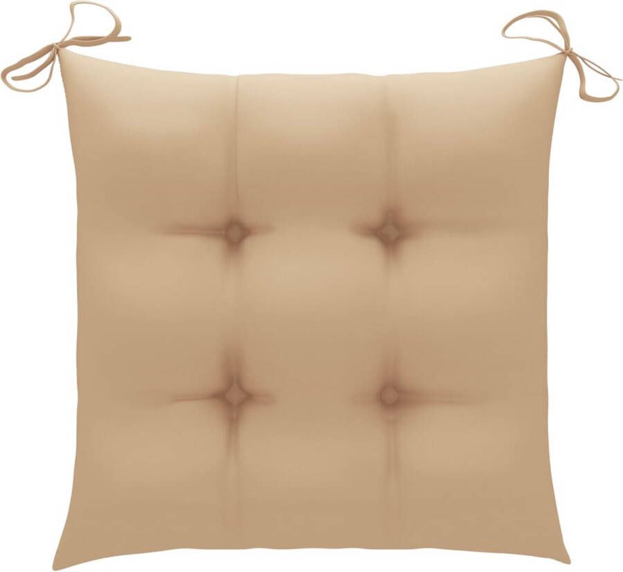 La Dolce Vita Stoelkussens 2 st 50x50x7 cm stof beige