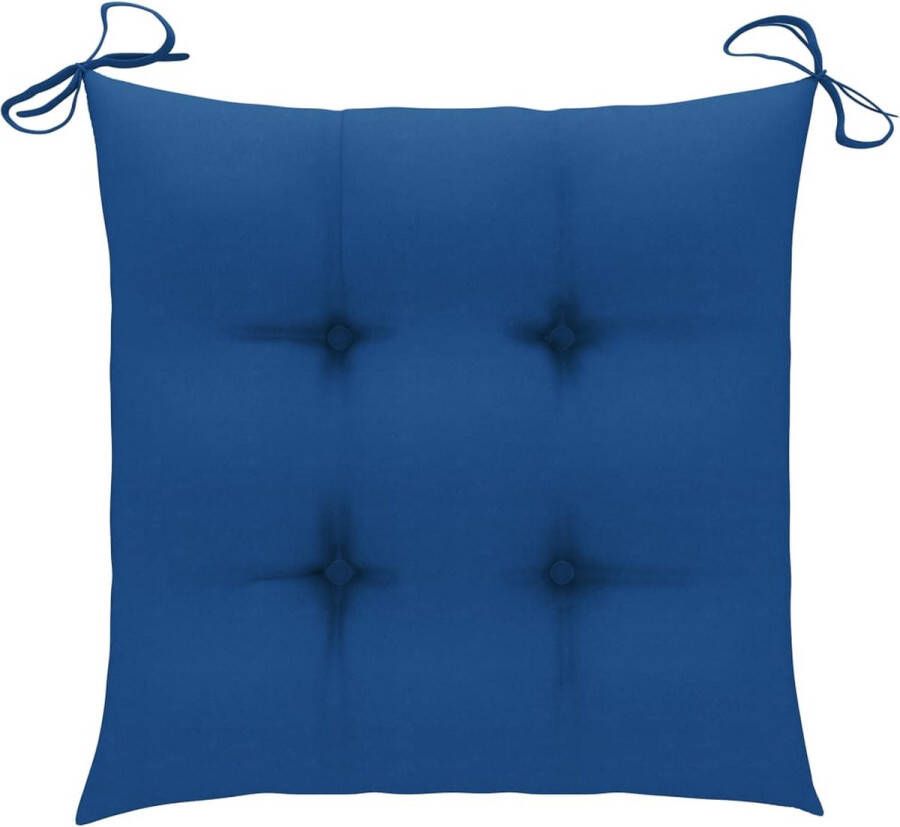 La Dolce Vita Stoelkussens 2 st 50x50x7 cm stof blauw