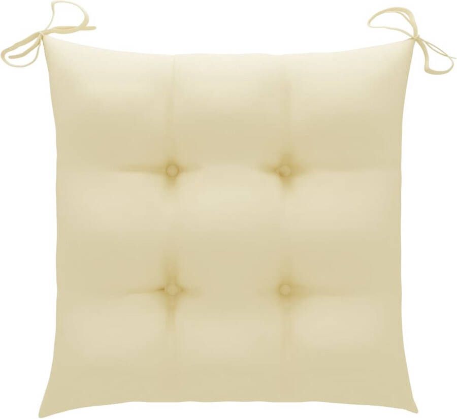 La Dolce Vita Stoelkussens 2 st 50x50x7 cm stof crèmewit