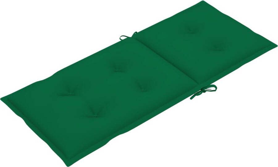 La Dolce Vita Tuinstoelkussens 2 st hoge rug 120x50x7 cm stof groen