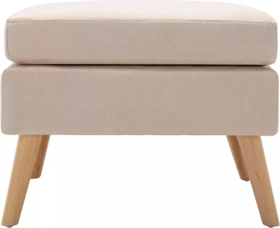 La Dolce Vita VoetenZitmeubel Sofa Zitbank Loungebank Hoekbank Relaxbank Loveseat Bank stof crème