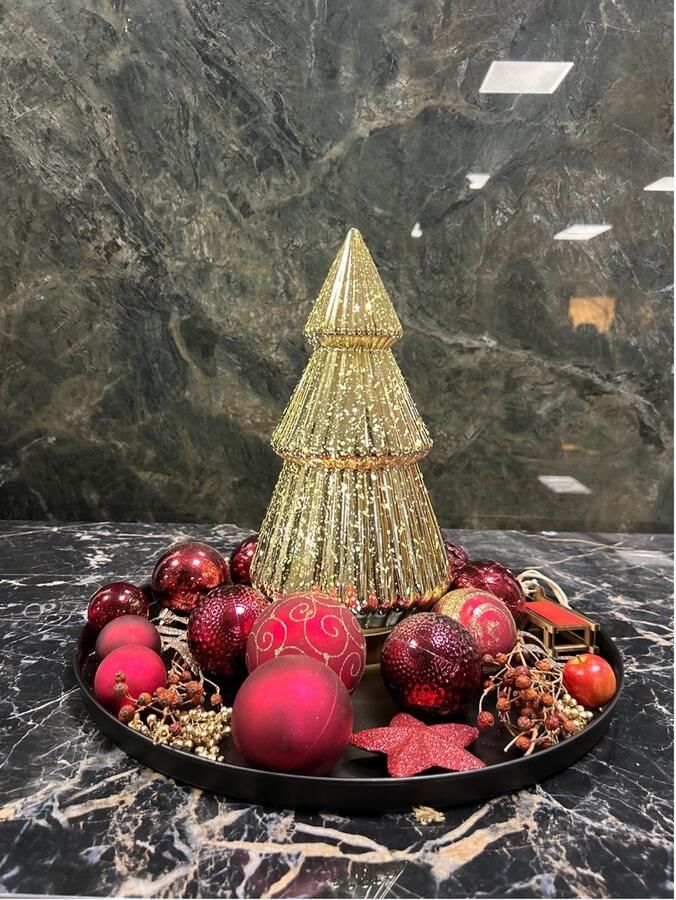 La Florista Kersset Woondecoratie Rood Goud Zwart Kerstset woondecoratie – Kerstdecoratie binnen Kerstdecoratie tafel Kerstboompje Kerstboom Woondecoratie Kerstcadeau
