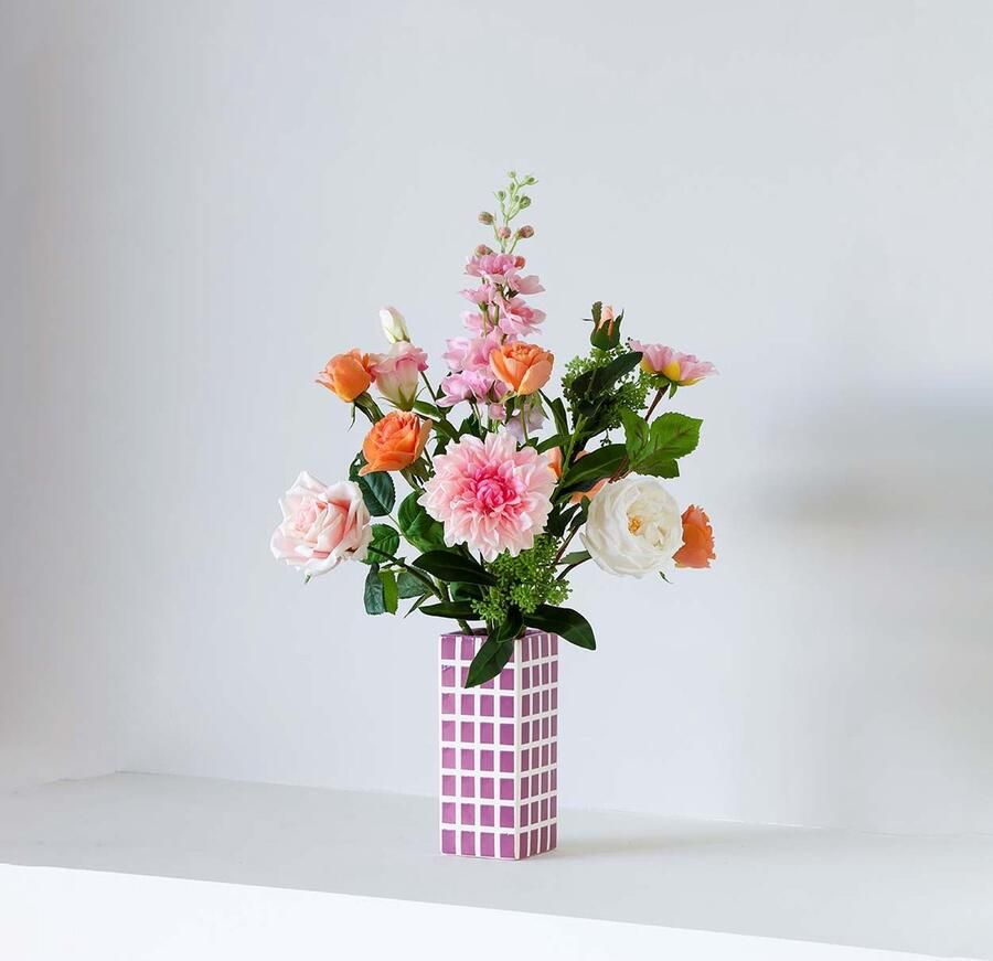 La Gràdh Real touch kunstboeket Small A touch of orange Kunstbloemen Salontafel boeket