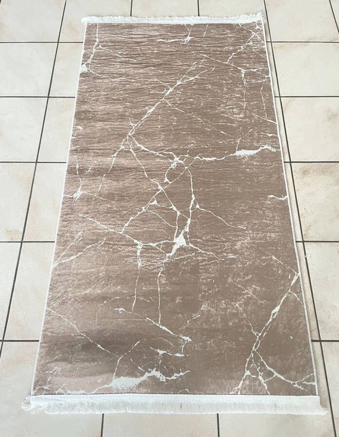 La Sheba Keukenloper Kitchen keukentapijt 80x150 cm wasbaar -Vloerkleden Keuken Tapijt Keukenmat Loper Tapijt Loper Vloerkleed crème