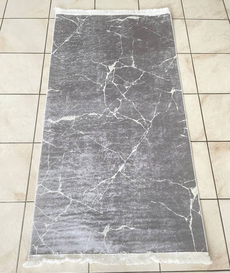 La Sheba Keukenloper Kitchen keukentapijt 80x150 cm wasbaar -Vloerkleden Keuken Tapijt Keukenmat Loper Tapijt Loper Vloerkleed grijs