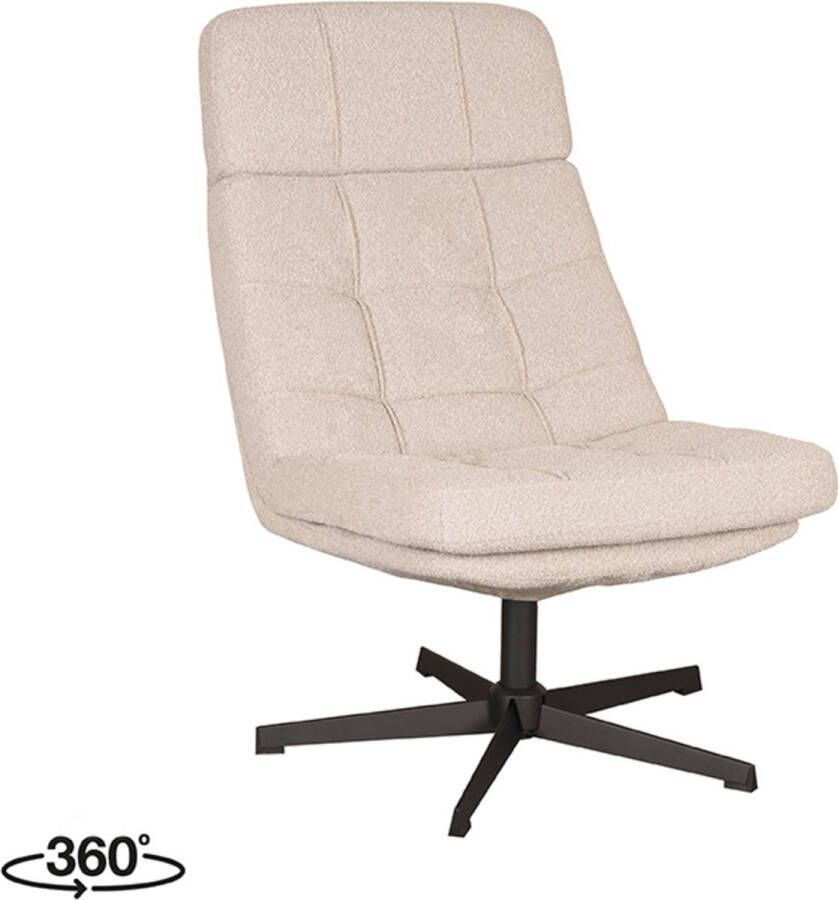 LABEL51 Alvar Fauteuil Naturel Stof Excl. Hocker Draaibaar