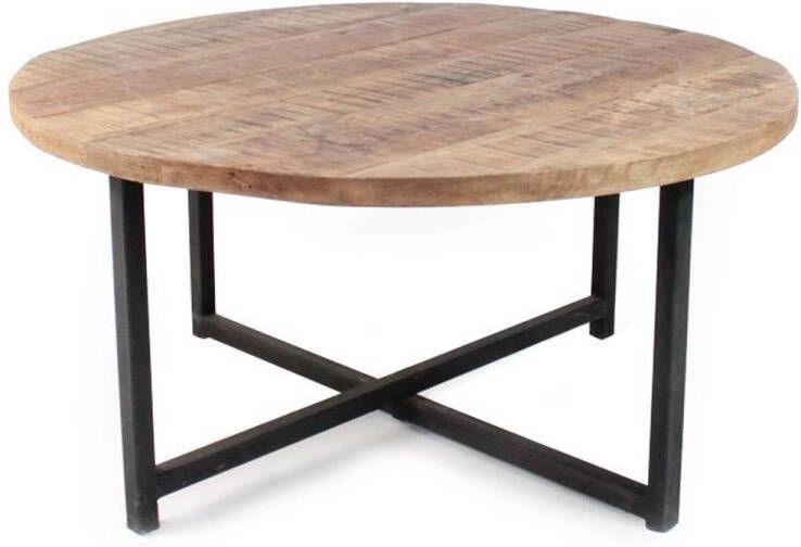 LABEL51 Dex Salontafel Naturel Mangohout Rond 80 cm - Foto 1