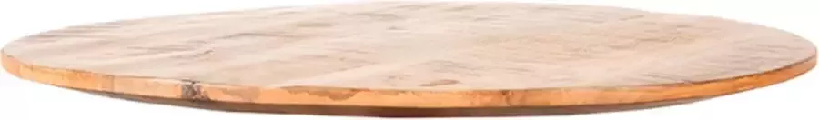 LABEL51 Tafelblad Sloppy Edge Eetkamertafel Bruin Mangohout Rond 70 cm Sloppy