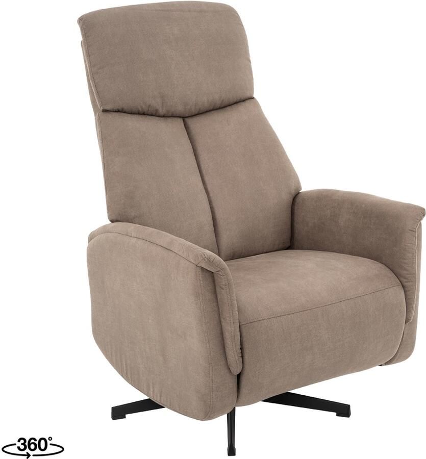 LABEL51 Aarhus Fauteuil Bruin KunstLeer 2-Motorig