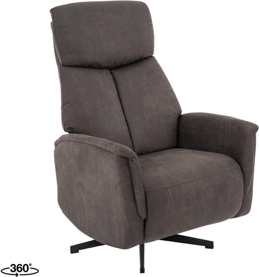 LABEL51 Aarhus Fauteuil Grijs KunstLeer 2-Motorig