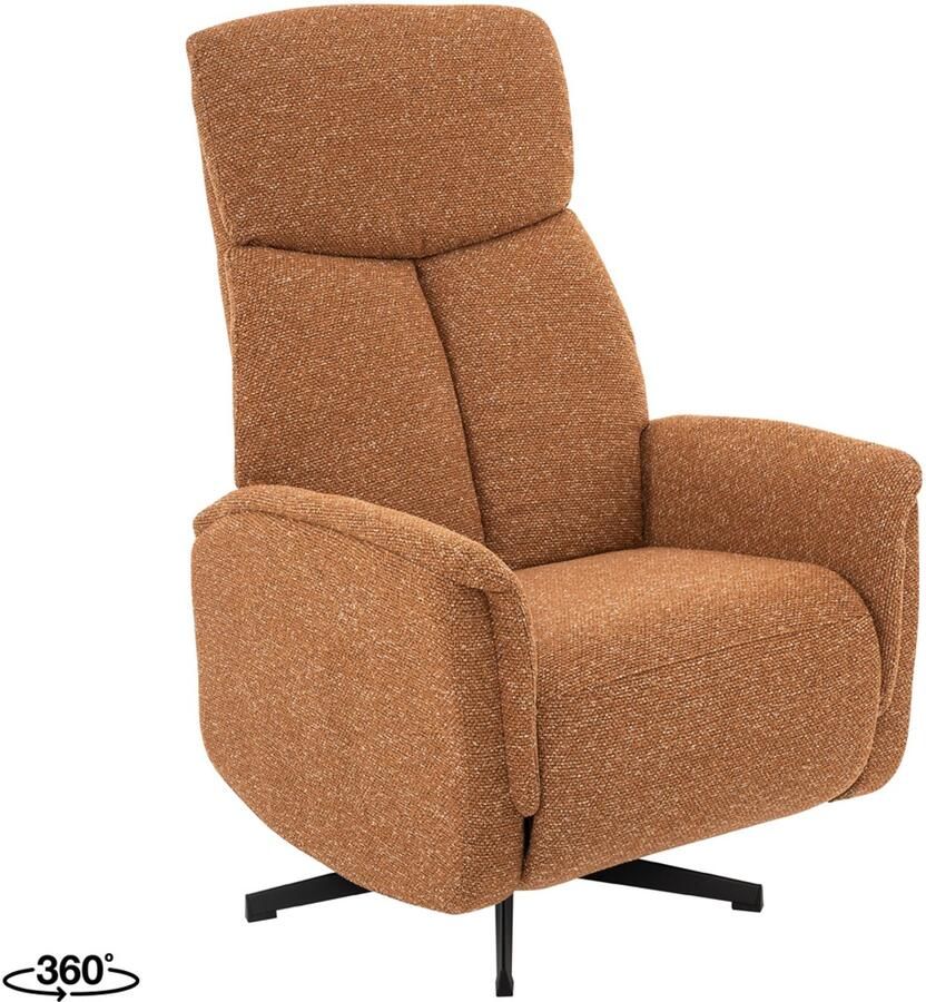LABEL51 Aarhus Fauteuil Oranje Royal Stof 2-Motorig
