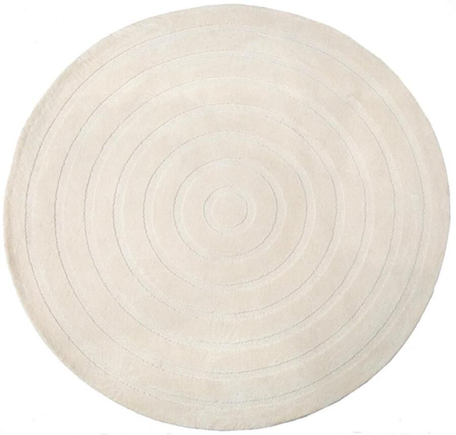 LABEL51 Agra Vloerkleden Wit Stof 200 cm Rond