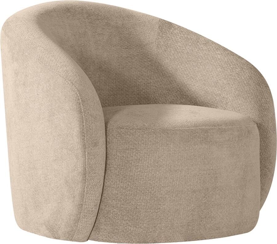 LABEL51 Alby Fauteuil Bruin Velvet One Size Met Armleuning