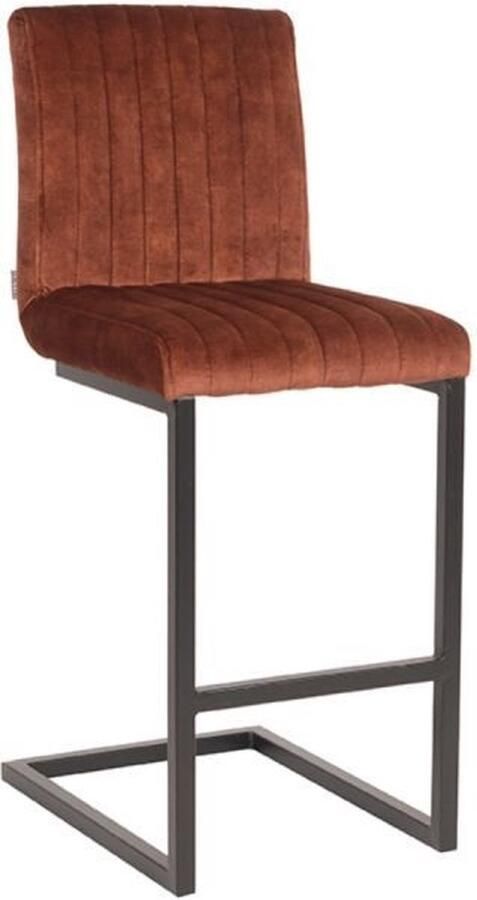 LABEL51 Barkruk Milo Rust Velours Set van 2