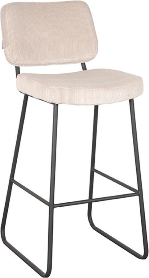 LABEL51 Barkruk Noah Naturel Ribcord Set van 2