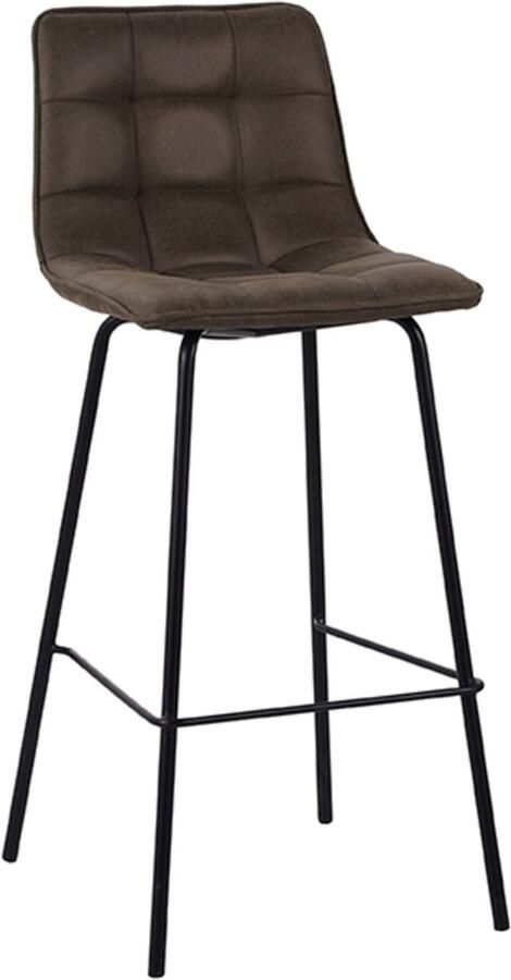 LABEL51 Bistro Barkruk Groen Stof Zithoogte 78 Kruk