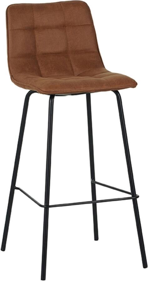 LABEL51 Bistro Eetkamerstoel Bruin Stof Zithoogte 78 Stoel