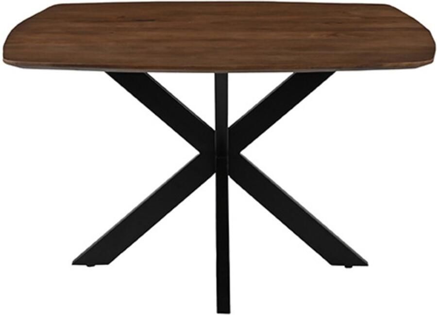 LABEL51 Eettafel Bruin Metaal & Mangohout 130x130x76 cm Eettafel Blake