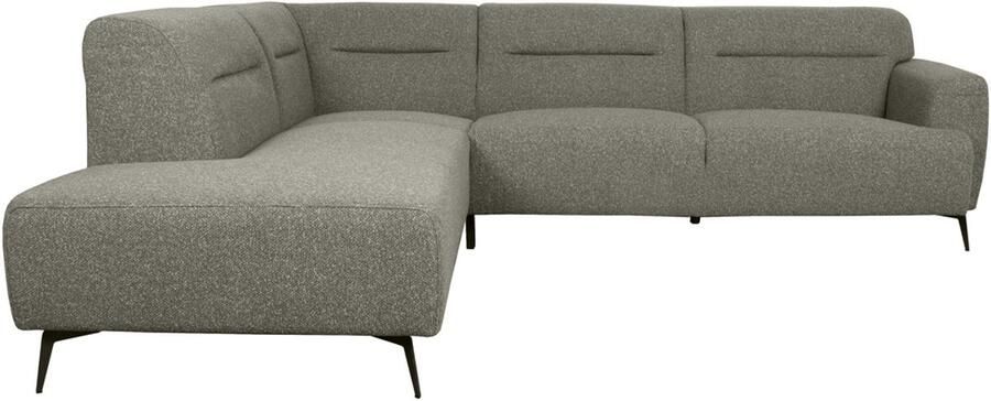 LABEL51 Bolzano Hoekbank Grijs Stof Links Met Armleuning