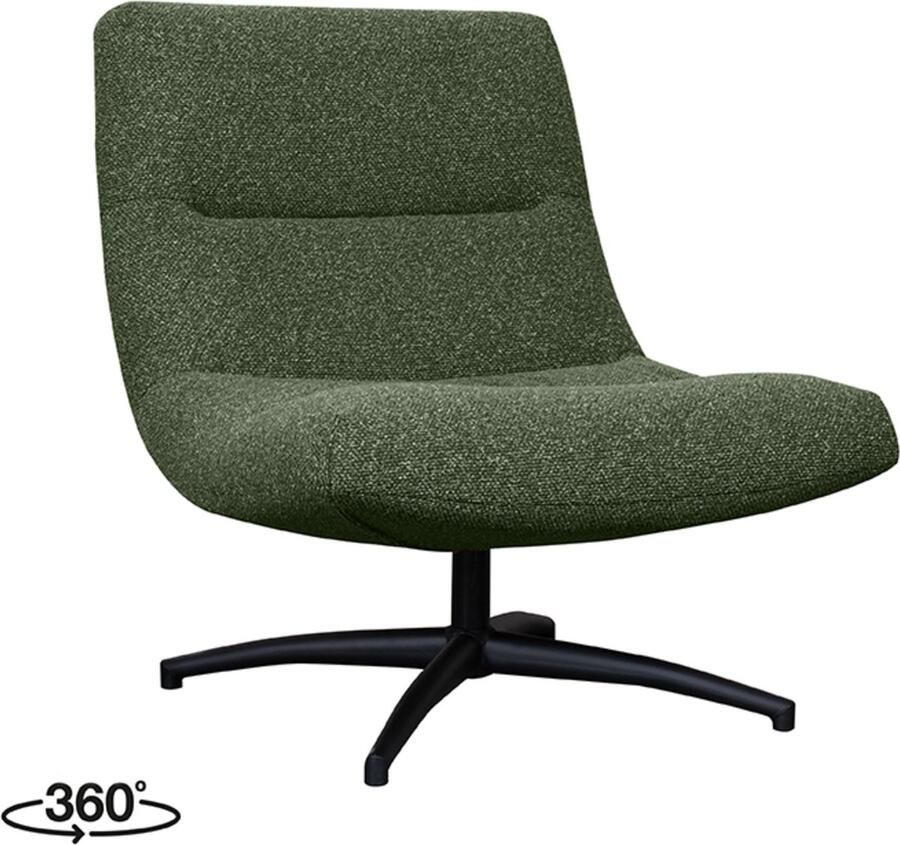 LABEL51 Calix Fauteuil Groen Stof One Size Draaibaar - Foto 4